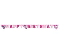 Procos- Festone Compleanno Happy Birthday Disney Minnie Junior in Carta FSC, Multicolor (93835)