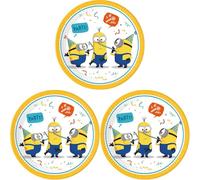 Procos Folat 93457P Platos FSC Minions 23cm - 8 piezas (Paquete de 3)