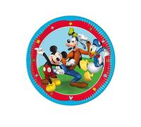 Procos- Folat 93822P Platos Papel FSC Mickey Mouse 23cm - 8 piezas, Multicolor