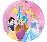 Procos-Folat 93847P Platos Papel FSC Princess 23cm-8 piezas, multicolor, 23 centimeters