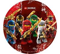PROCOS Folat - Platos Papel Compostable Lego Ninjago 23cm - 8 piezas