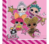 Procos Gabiano- L.O.L. Lol Surprise Pack20 servilleta papel 30c m, Color rosa, 1 paquete (76987) , color/modelo surtido