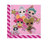 Procos Gabiano- L.O.L. Lol Surprise Pack20 servilleta papel 30c m, Color rosa, 1 paquete (76987) , color/modelo surtido