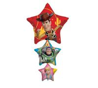Procos Globo de aluminio de gran tamaño Toy Story Woody Buzz Lightyear, globo para relleno de aire o helio, decoración