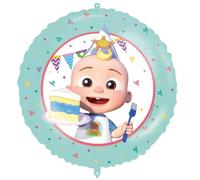 Procos - Globo inflable de aluminio Cocomelon diámetro aprox. 46 cm, helio, aire, globo, cumpleaños, regalo