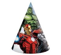 Procos- Gorra Cono Party Marvel Avengers Infinity Stones de Papel FSC, 6 Unidades, 23 (93955)