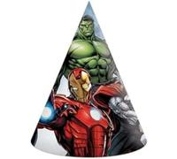 Procos- Gorra Cono Party Marvel Avengers Infinity Stones de Papel FSC, 6 Unidades, 23 (93955)