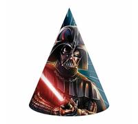 Procos - Gorras Cono Party Star Wars Galaxy de papel FSC, 6 unidades, multicolor, PR93958