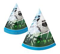 Procos - Gorras para fiesta de fútbol con forma de cono de fútbol, 6 unidades, modelo PR93749