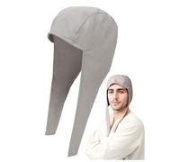 PROCOS Gorro medieval de lino con orejeras, accesorio de cosplay victoriano