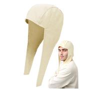 PROCOS Gorro medieval de lino con orejeras, accesorio de cosplay victoriano