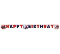 Procos - Guirnalda de cumpleaños Happy Birthday Spider-Man Crime Fighter de Papel FSC, 93868