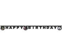 Procos- Guirlande d'anniversaire Happy Birthday Star Wars Galaxy en Papier FSC Guirnalda de cumpleaños feliz (PR93884)