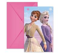 Procos Invitaciones 94057 94057 Frozen 2 Wind Spirit FSC, 6 unidades con sobre, cumpleaños, fiesta temática, multicolor