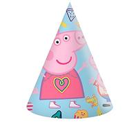 Procos - Peppa Pig Messy Play - Sombreros de cono de papel, 6 piezas, multicolor, PR91996