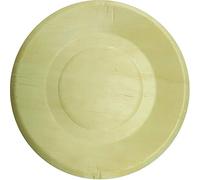 Procos-Plato Redondo de Madera Color Blanco, 19 Centimeters (10231627)