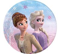 Procos - Platos de papel FSC Disney Frozen II Wind Spirit (Ø20 cm), 8 unidades 16-21 cm, azul, morado, rosa, 95042