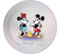 PROCOS Platos de papel para fiesta de 100 aniversario de Disney (8 unidades, 23 cm)