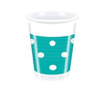 Procos PR84942 - Vasos de plástico (200 ml, 8 unidades), diseño de lunares, multicolor