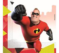 Procos - Servilleta 33 cm Incredibles 2, rojo, 5PR89916