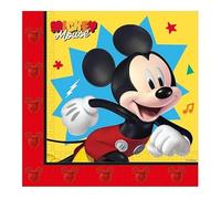 Procos Servilletas de Mickey Mouse, 33 x 33 cm, 2 capas, paquete de 20, FSC, cumpleaños, fiesta temática