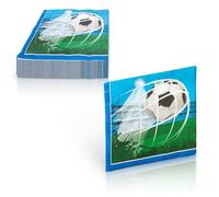 Procos- Servilletas de Papel FSC con balón de fútbol Soccer Fans Party (33 x 33 cm, Doble Vela), 20 Unidades, Multicolor (93747)