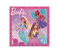 Procos - Servilletas de papel FSC Barbie Fantasy (33 x 33 cm, doble velo), 20 unidades, rosa, azul, 94568