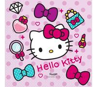 Procos - Servilletas de papel FSC Hello Kitty Fashion Stylish (33 x 33 cm, doble velo), 20 unidades, rosa, 94701