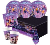 Procos Set de fiesta KPop Demon Hunters, 37 piezas, platos, vasos y servilletas de papel, mantel para cumpleaños infantil