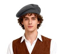 PROCOS Sombrero de boina medieval, estilo renacentista, clásico, algodón, accesorios unisex