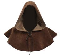 PROCOS Sombrero medieval con capucha para disfraz de pícaro, capa gótica pagana