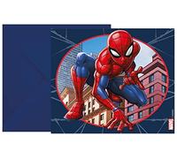 Procos-Spiderman Folat 93951P Invitaciones FSC Spider-Man-6 piezas, dibujo animado, multicolor, Unique size