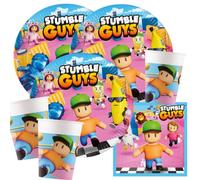 Procos Stumble Guys - Set de fiesta (52 piezas, para 16 niños)