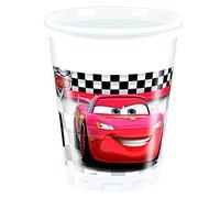 Procos- Tazas Cars Racers 200ml-8 Piezas, Color rojo, 8 unidad (paquete de 1) (87104P)