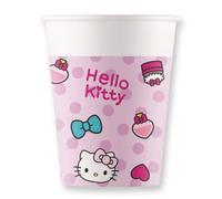 Procos - Vasos de papel FSC Hello Kitty Fashion Stylish (200 ml), 8 unidades, rosa, 94700