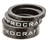 Procraft Juego de espaciadores de carbono 1" negro one_size