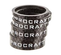 Procraft Juego de espaciadores de carbono grandes 1 1/8" negro one_size