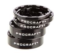 Procraft Juego de espaciadores Superlight 1 1/8" negro one_size