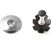 Procraft Juego de tuercas dentadas con remate de aluminio negro 1 1/8"