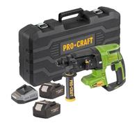 Procraft PHA40bb-c - Taladro percutor inalámbrico (20 V, 2,6 J | 2 baterías de 4,0 Ah, cargador, maletín