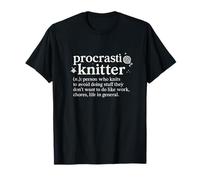 Procrastiknitter Funny Knitting Procrastinator Diccionario Camiseta