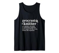 Procrastiknitter Funny Knitting Procrastinator Diccionario Camiseta sin Mangas