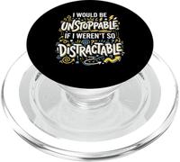Procrastinación Imparable Distractable Auto Irónico TDAH PopSockets PopGrip para MagSafe
