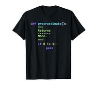 Procrastinación | Programación de codificación Nerd Python Camiseta