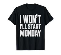 Procrastinador Empiezo El Lunes Humor del Camiseta