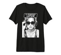 Procrastinaré más Tarde, Divertida, sarcástica, Retro, Chica Pop Art Camiseta Premium
