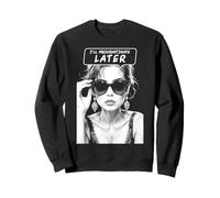 Procrastinaré más tarde, divertida, sarcástica, retro, chica pop art Sudadera