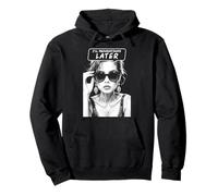 Procrastinaré más tarde, divertida, sarcástica, retro, chica pop art Sudadera con Capucha