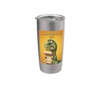 Procrastisaurus Rex Humor Divertido Procrastinación Arte ingenioso Vaso térmico de acero inoxidable de doble pared