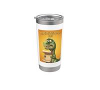 Procrastisaurus Rex Humor Divertido Procrastinación Arte ingenioso Vaso térmico de acero inoxidable de doble pared